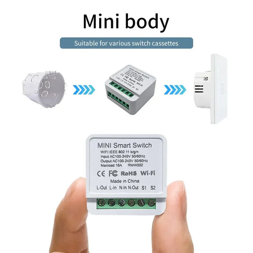 20A 16A Smart WiFi Switch Cozylife APP Remote Control Breaker Module 100-240V Wireless Light Switch Works with Alexa Google Home