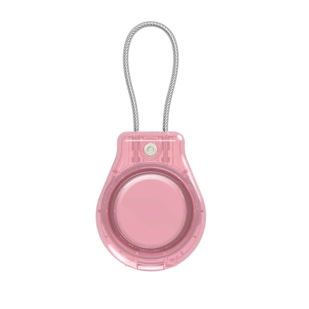 Secure Holder with Keyring - Anti-Lost Lock Case for Airtag Air Tags - Full Coverage Protectors Cover for Pets Luggage Key