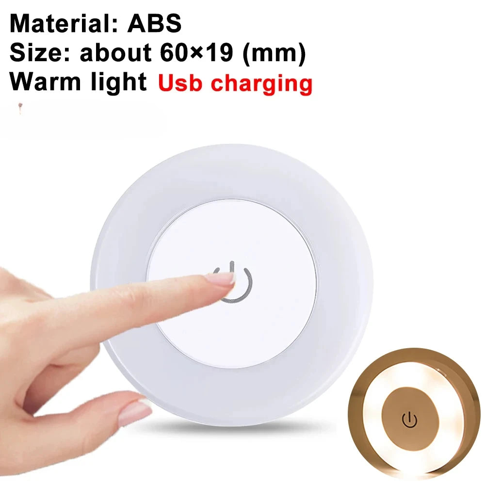LED Touch Sensitive Night Light Dimmable Wall Light Portable USB Rechargeable Night Light for Living Room and Bedroom Lighting