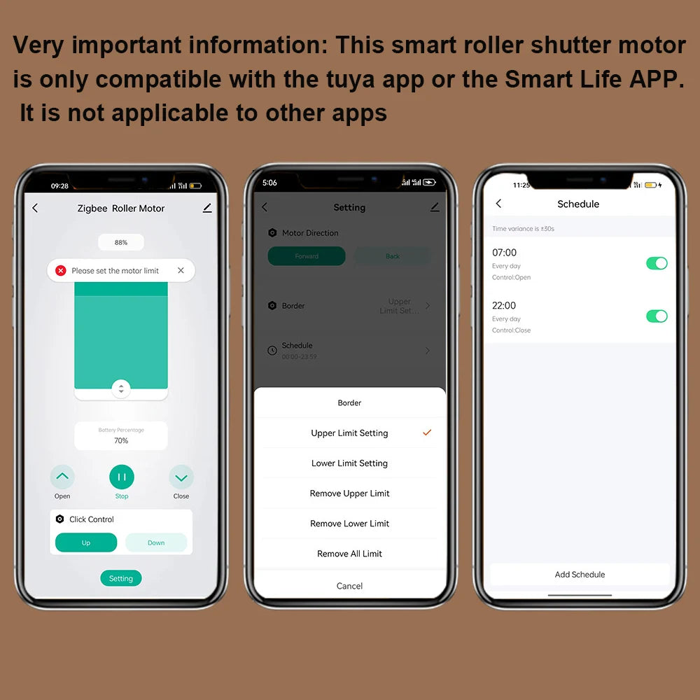 Tuya Zigbee Battery Smart Curtain Shutter Roller Blind Automatic Motor For 37mm 38mm Tube Alexa Alice Google Home Voice Control