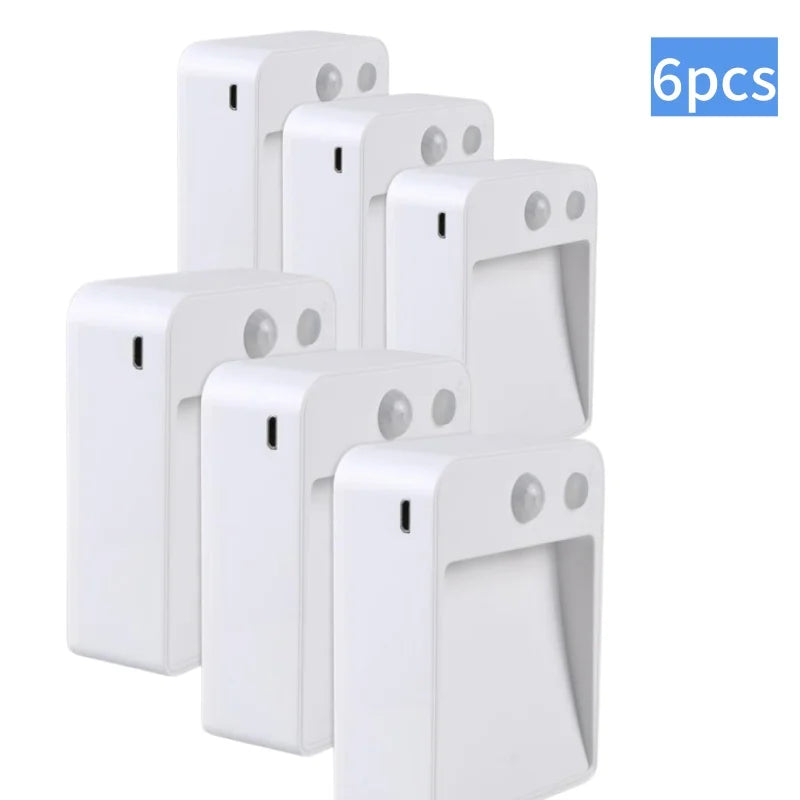 LED Night Light PIR Motion Sensor Night Lamp Wireless Detector AA Battery Powered Wall Lamp Auto On/Off Cabinet Stairs Lighting