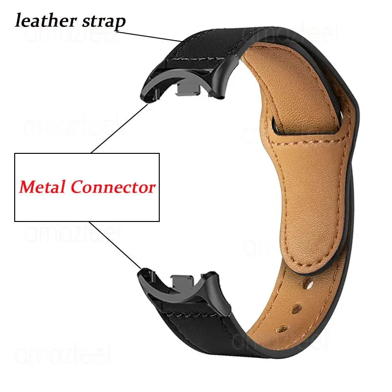 Watch Strap for Xiaomi Smart Band 10 9 Leather Watchband Correas for Xiaomi Mi Band 9 Bracelets Belt for Xiaomi Band 8 Wristband