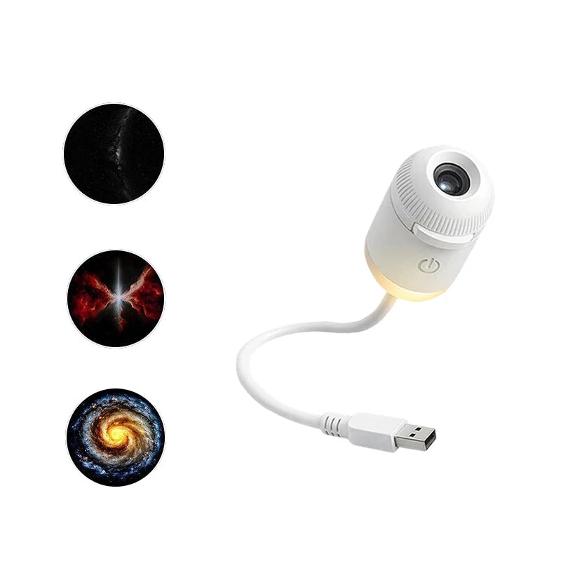 Wireless Galaxy Projection Led Night Light Rechargeable Wall Atmosphere Lamp For Car, Living Room Bedroom Home Decor Lighting