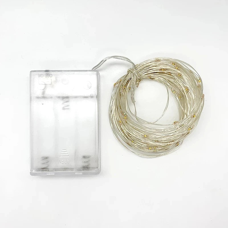 10/20/30M USB LED String Lights Copper Silver Wire Garland Light Waterproof Fairy Lights For Christmas Wedding Party Decoration