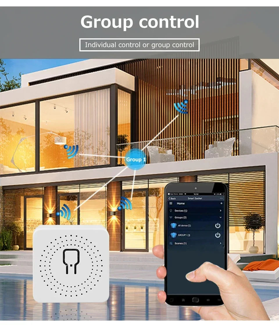 Tuya ZigBee or WiFi Smart Switch Automation Module Relay 16A Support 2 Way Control Breaker APP Voice for Alexa Google Home