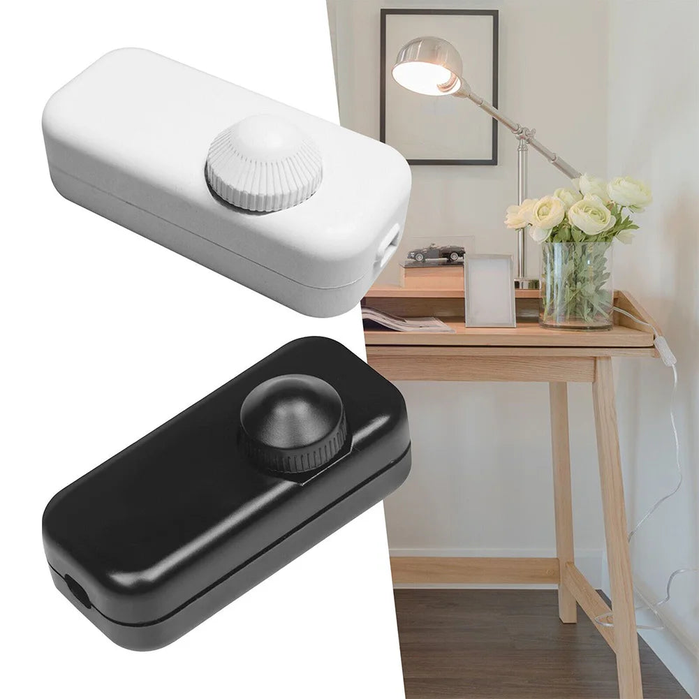 1PC LED Dimmer Switch Inline Built-In Rotary Knob 80*36*36mm 220-240V Control Dimmer 2-Color For Household Hardware Accessories