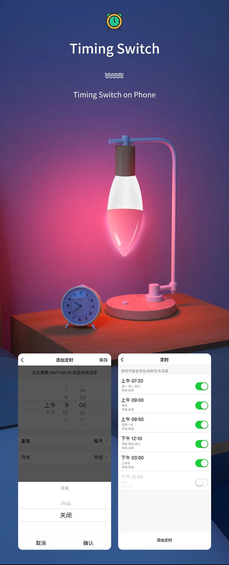 Wifi E14 Led Bulbs 220V Candle Light Tuya Smart Life Spotlight RGB Lamp with RF 2.4G Remote Group Voice Control Alexa Google