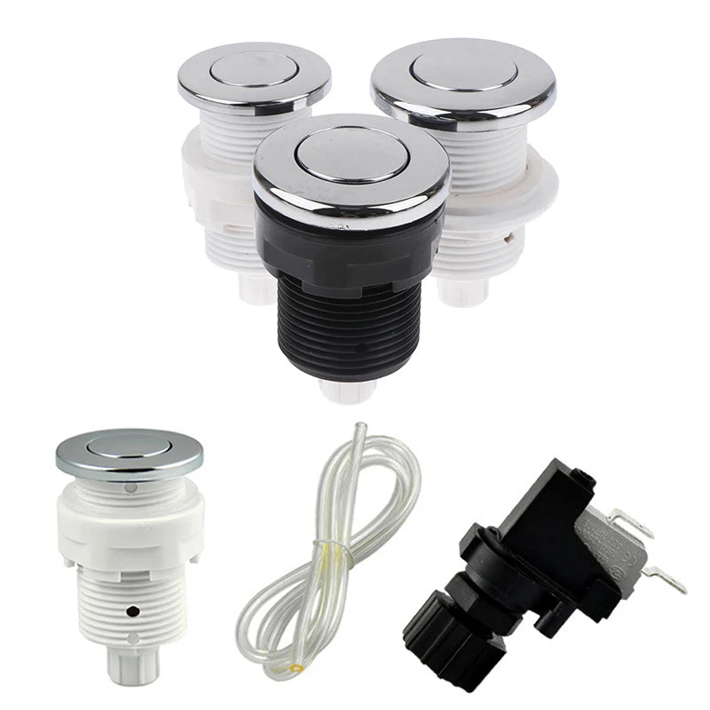 1Pcs 28/32/34mm Pneumatic Switch On Off Push Button For Bathtub Spa Waste Garbage Disposal Whirlpool