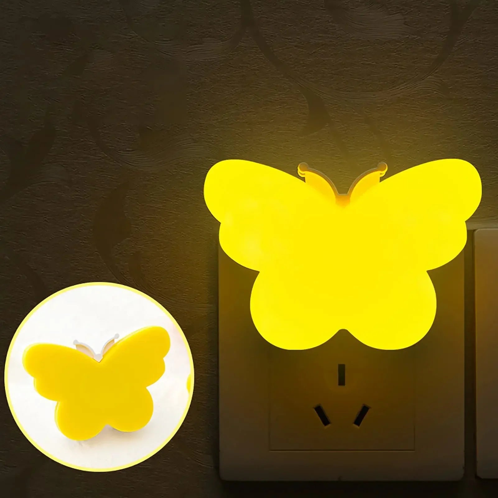 Butterfly LED Night Light US Plug in Smart Sensor For Room Decor Bedroom Kitchen Stairway Aisle Lighting Hallway Night Light