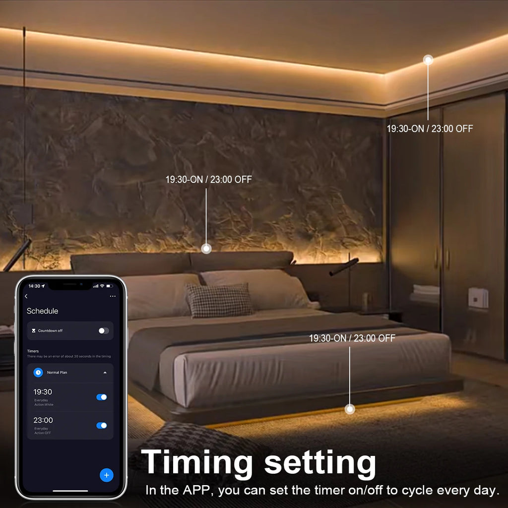 Tuya Smart Home WiFi Wireless Control LED Neon Strip Light DC5V USB USB Waterproof Flexible Tape Support Alexa Echo Google Home