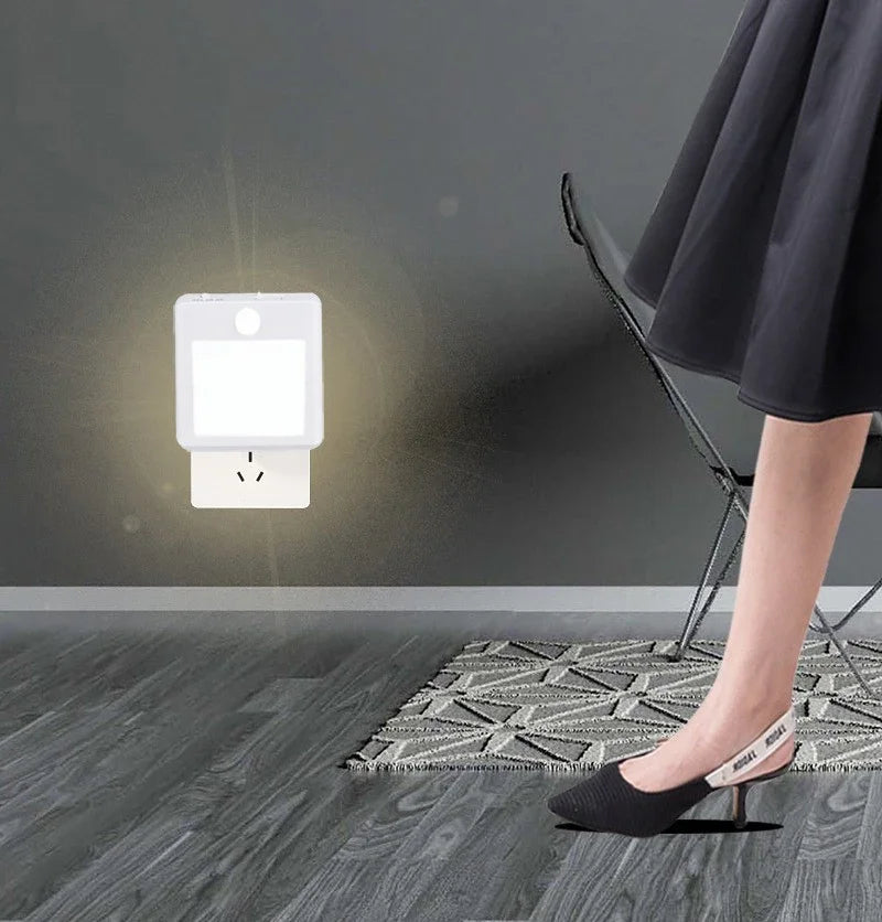 Night Light Motion Sensor LED Light EU/US Plug Lamps Children'S Night Light Wireless Night Lamp For Bedside Table Bedroom Nigh