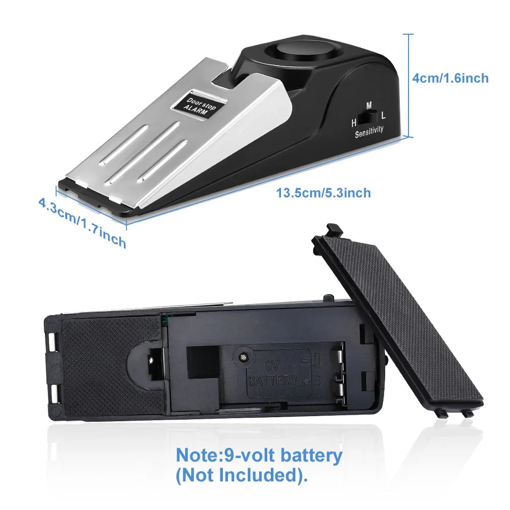 1/2Pcs 120DB Portable Wireless Door Stop Alarm Home Security System Siren Sound Burglar Intruder Alert for Travel