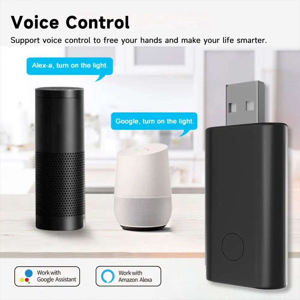 Tuya USB WiFi Smart IR Remote Control Universal Infrared Air Conditioner Remote Works with Alexa Google Assistant
