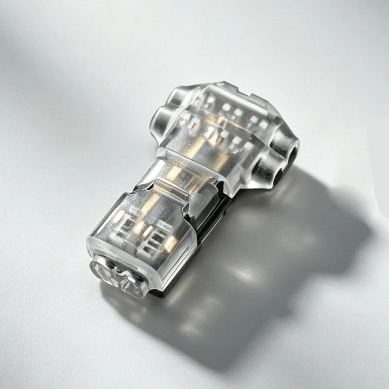 Quick Wire Connection T-Type No Wire Cutting LED Solder-Free Wire Connector Piercing Style Parallel Line Distributor