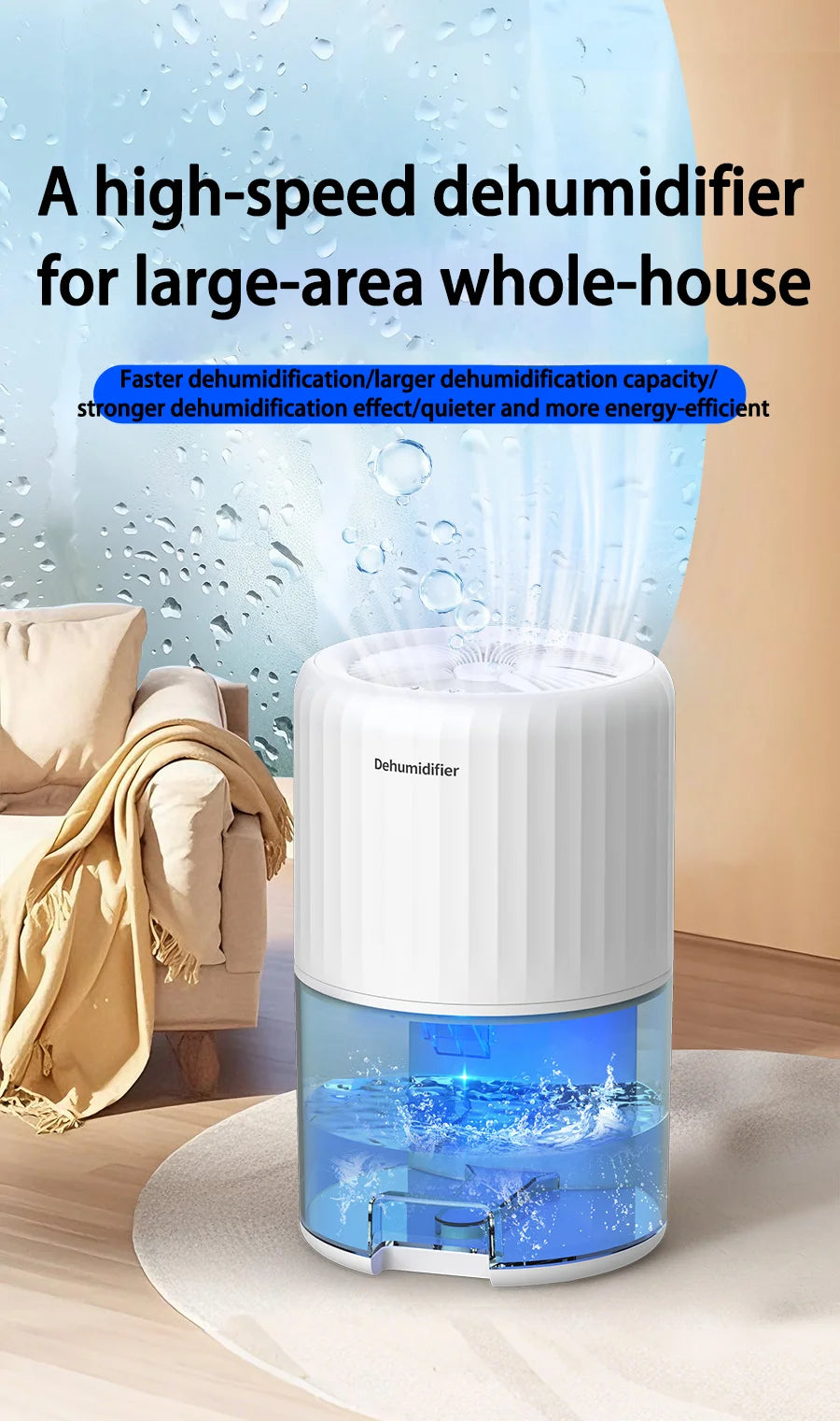 NEW Dehumidifier household intelligent dehumidifier indoor moisture absorption silent small air dryer dehumidifier