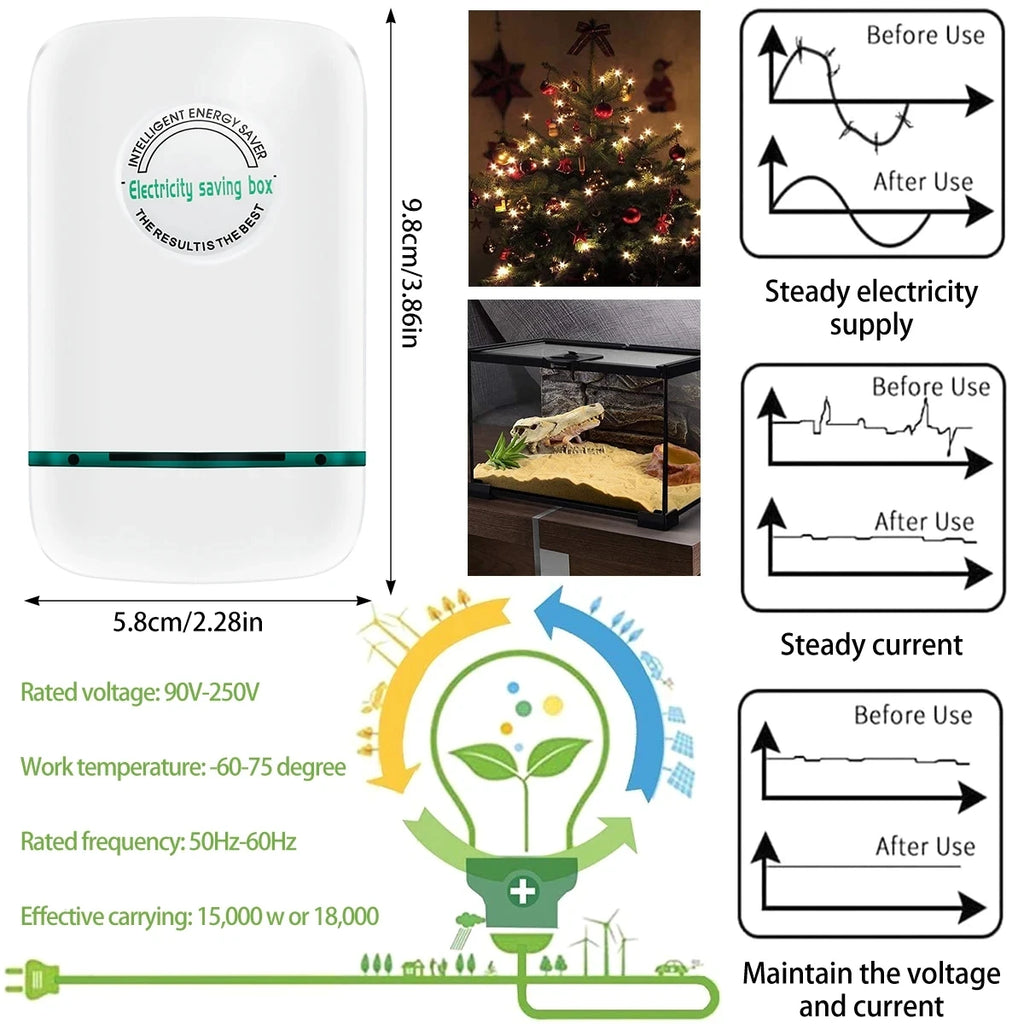 Pro Power Save Electric Energy Saver 90V-250V EU/US/UK Household Commercial Energy Saving Box Smart Electricity Power Saver