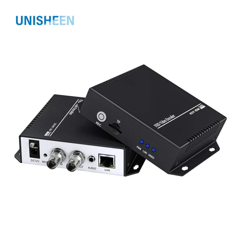 UNISHEEN BM1000H SRT RTMP RTMPS UDP WebRTC Icecast 1080p H.265 H.264 IPTV HDMI to IP HD Live Stream Video Encoder RTSP Onvif