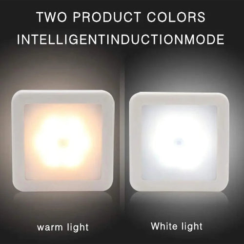 1pc 6-LED motion sensor night light, square induction lamp, LED wall lamp, office interior decoration light, office staircase