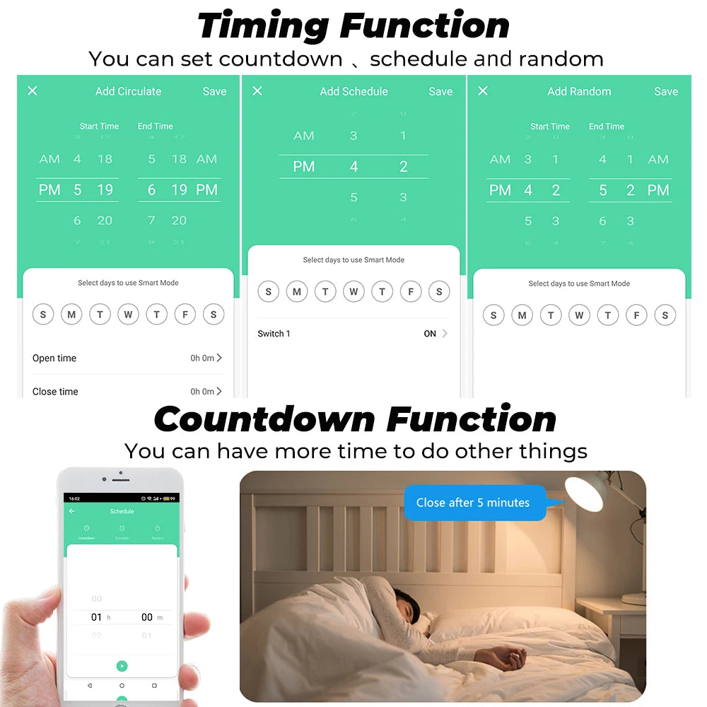 Tuya WiFi Switch DIY MINI Smart Home Switch Relay Module Smart Life APP Wireless Voice Remote Control Timer Switch Alexa