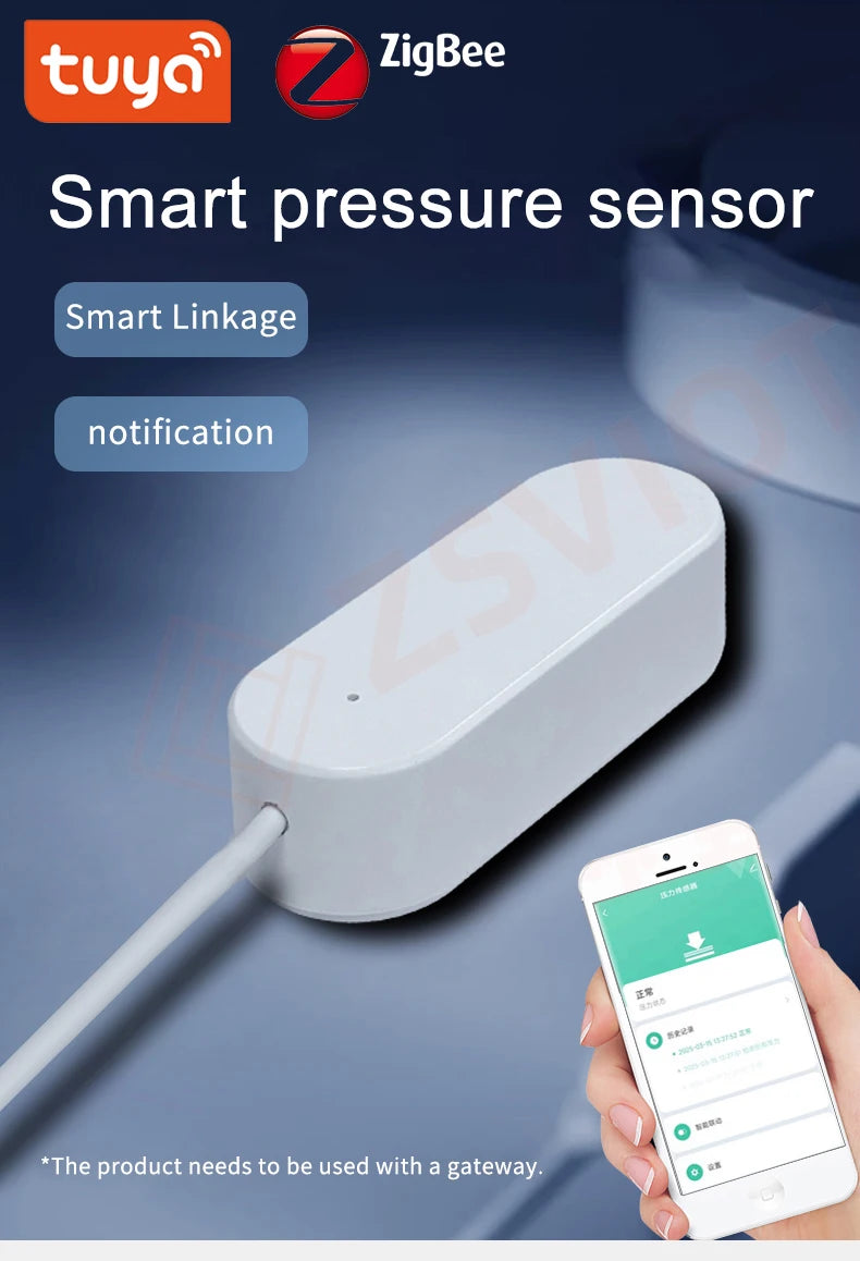 Tuya Zigbee2MQTT Multifunctional Pressure Sensor Flexible Thin Film Pressure Sensor detection strip Smart linkage Smart life APP