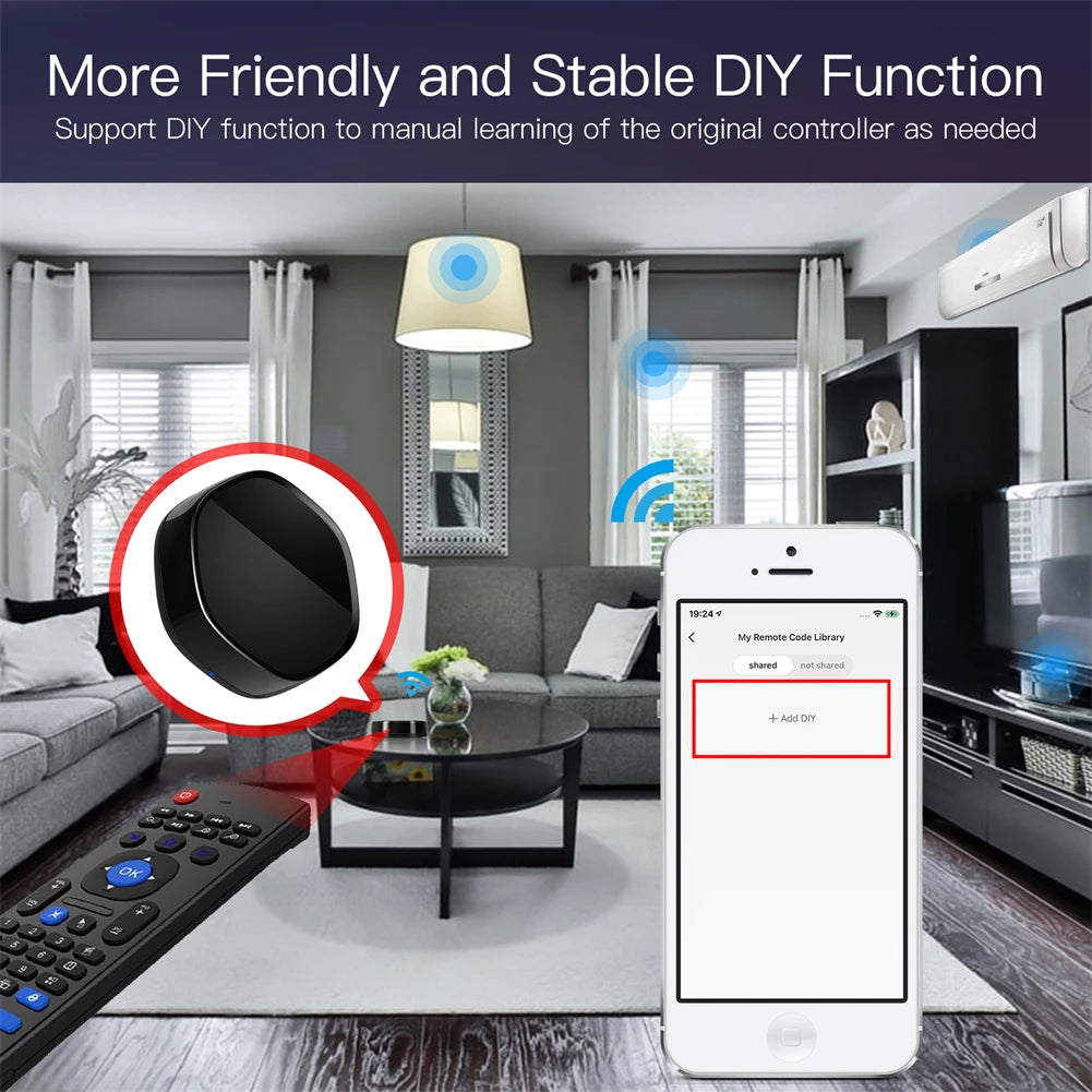 MOES Tuya Smart ZigBee Multi-mode Gateway Bluetooth Mesh Hub 38K IR Remote Controller 2in1 Voice Control For Alexa Google Home