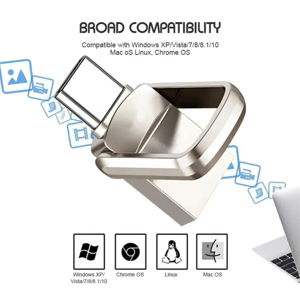 Original Type C Pendrive 512GB 256GB High Speed USB 3.0 Flash Drive OTG U Disk Memory Stick 128GB For Phone PC Storage Devices