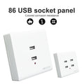 2/4 Ports USB Electrical Socket Wall Mounting Charger Station Power Adapter Plug Outlet 36V 220V to 5V for Home Office Use