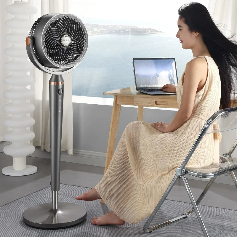 Smart Voice Control Tower Fan with Aromatherapy Energy Saving 12H Timer Adjustable Stand Pure Copper Motor Air Circulator