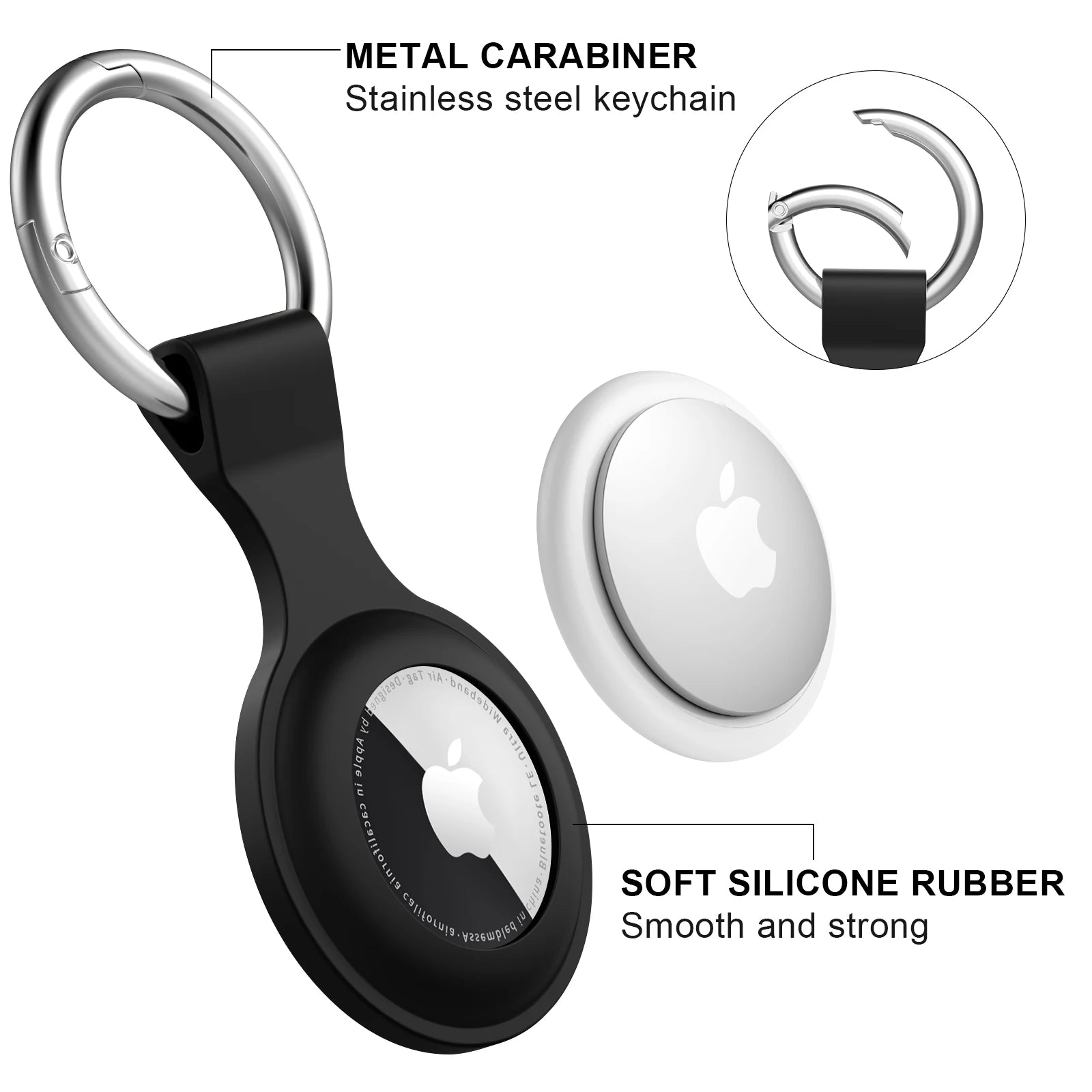 Silicone Cover for Apple Airtags Case Protective Shell Tracker Accessories Anti-scratch Sleeve Keychain For Apple Air tag 2 case