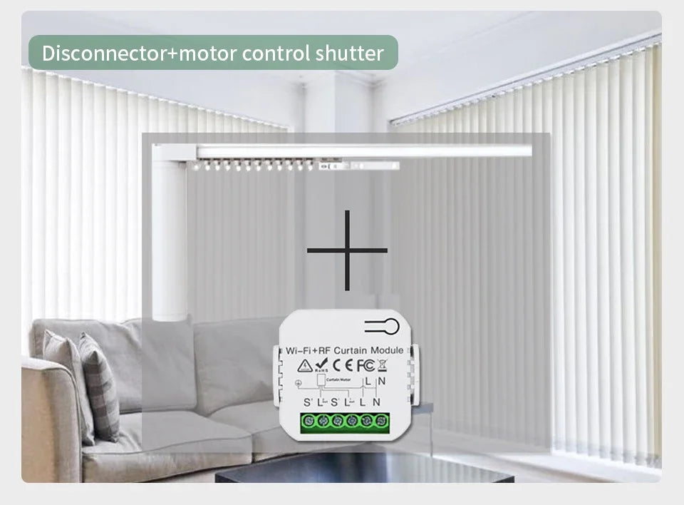 Wifi Smart Switch with RF 433Mhz Remote Tuya Smart Life Alexa Google App Voice Control Roller Blinds Shutters Projector Screen