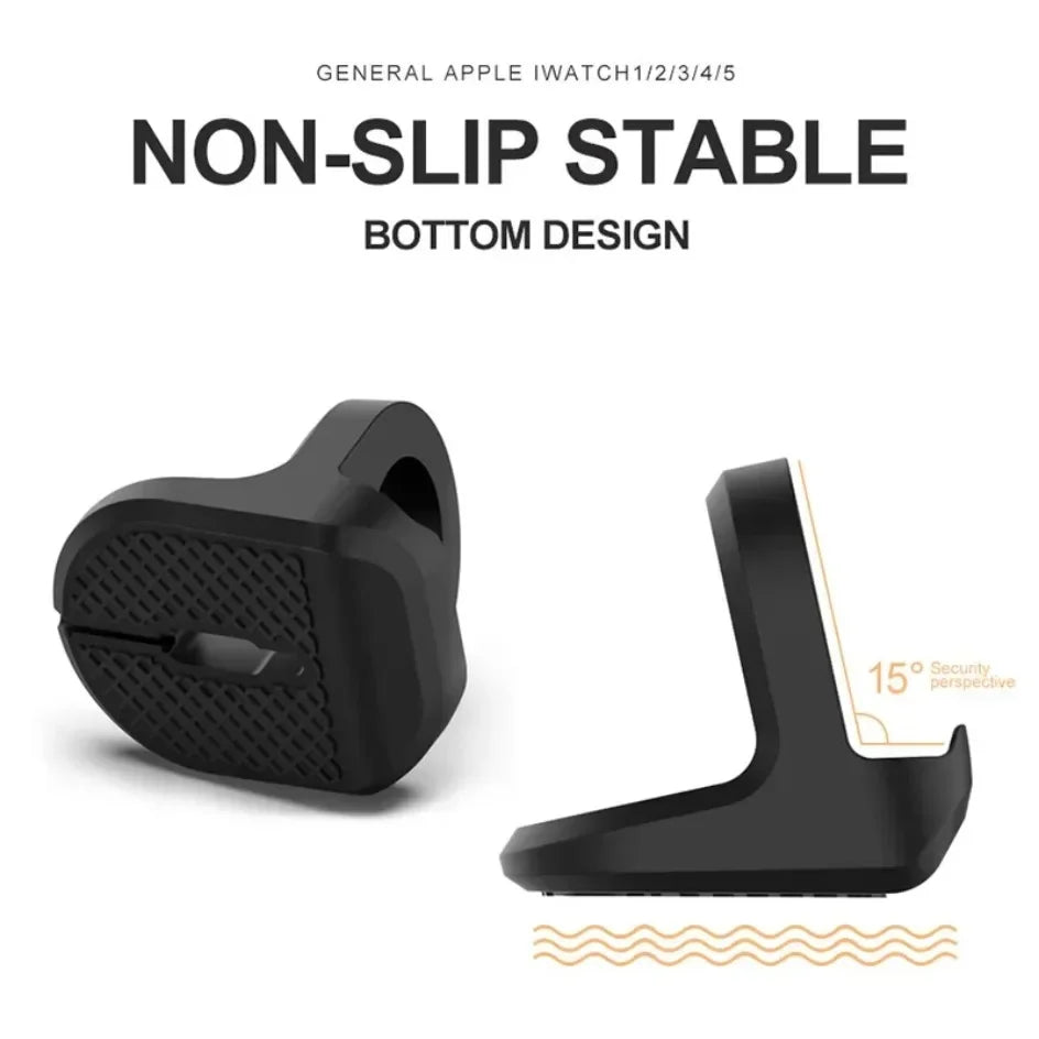 Desktop Silicone Watch Wireless Charger Stand Protective Cover For Apple Watch iWatch Charging Base Holder For Home Office Use