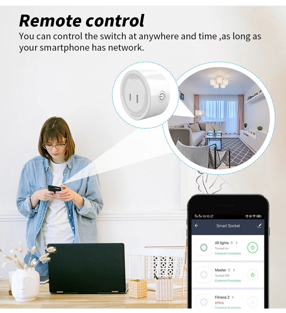 The Japanese standard plug of the Tuya wifi Cozylife smart socket can be used for voice control and timing of two domestic AI