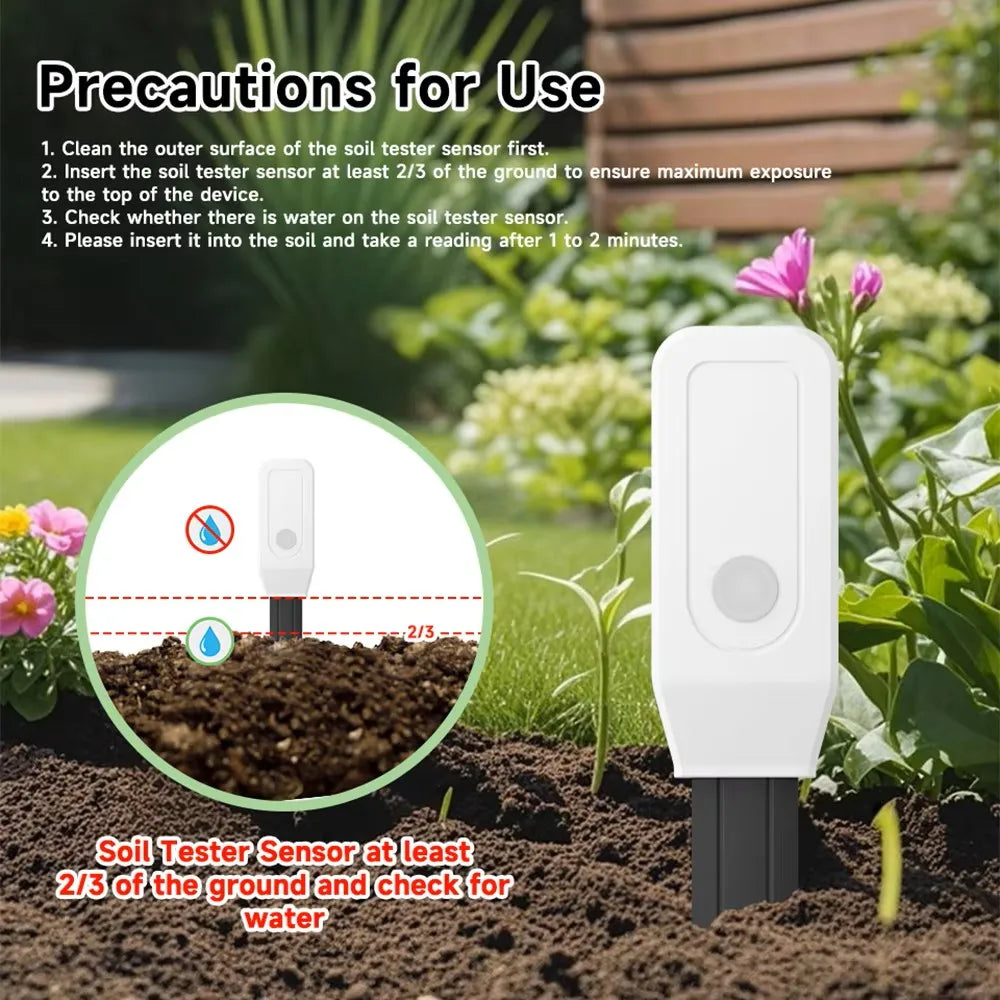 Tuya WiFi Soil Moisture Meter Temperature Humidity Sensor Garden Plant Monitor for Automatic Watering Smart Life App Control