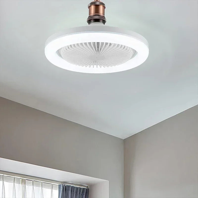 Smart 3-in-1 Ceiling Fan with Remote Control Lighting Lamp  Lighting Base for Bedroom and Living Room Silent and Convenient