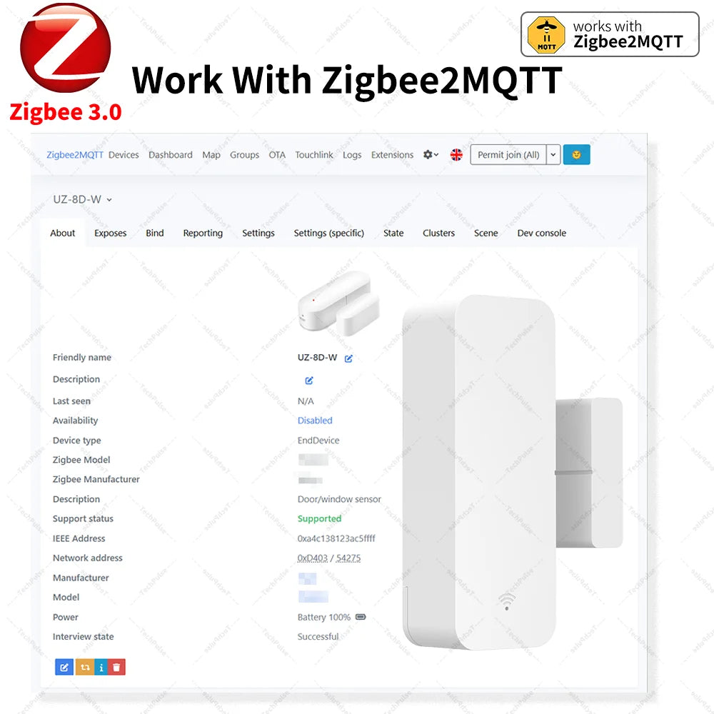 This Zigbee 3.0 Door/Window Sensor requires a Zigbee Gateway And Supports Home Assistant, Yandex, Alexa, Zigbee2MQTT, And ZHA.
