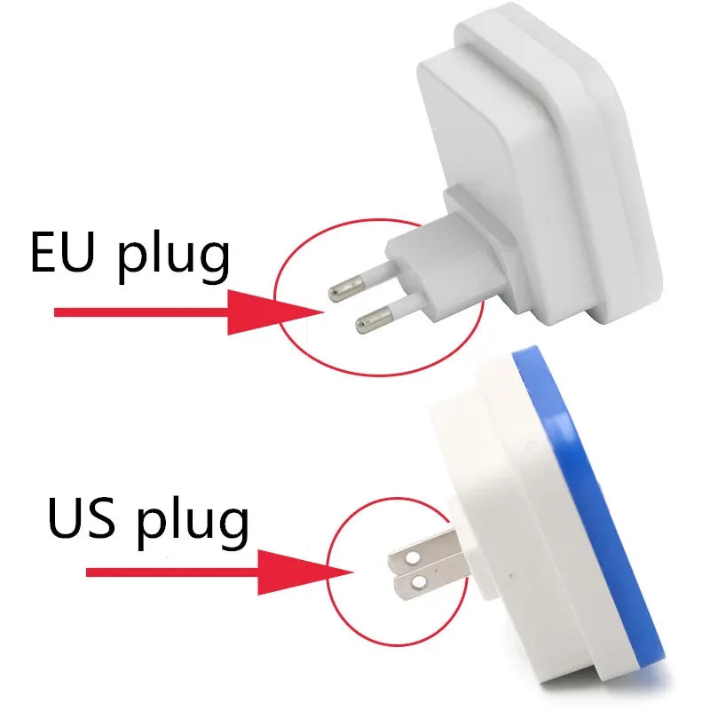 1-4pcs LED Wireless Sensor Night Light EU US Plug Mini Square Night For Baby Children Living Room Bedroom Corridor Lighting Lamp