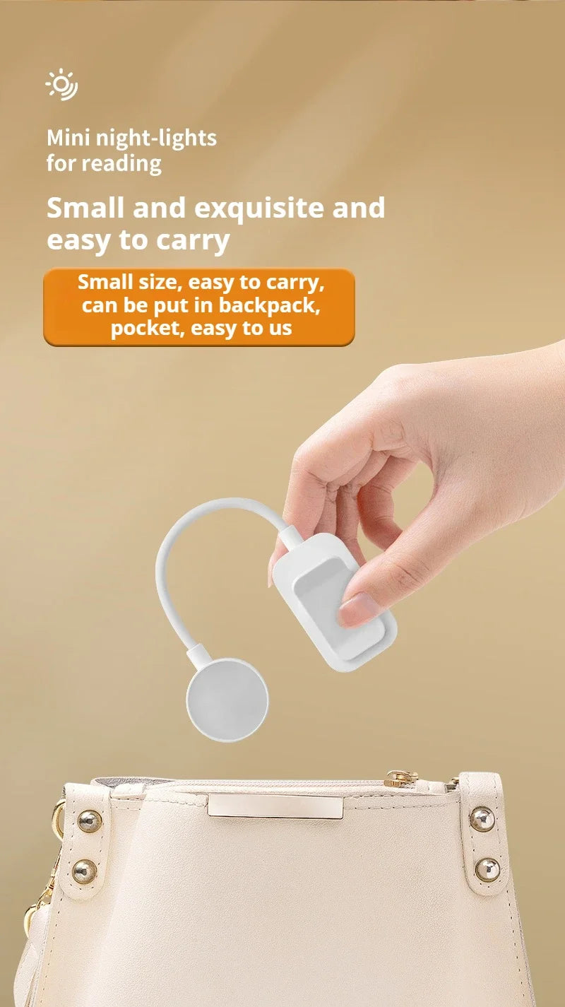Mini LED Reading Book Light Table Lamp 3 Modes Adjustable Eye Protection Clip-On Study Reading Lamp for Travel Bedroom Book