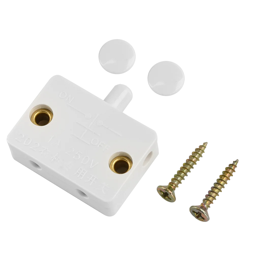 1/3PCS AC 250V Push Switches Door Switches Auto Switche Closet Light Switche Cabinet Door Switche Automatic Reset Push Switches