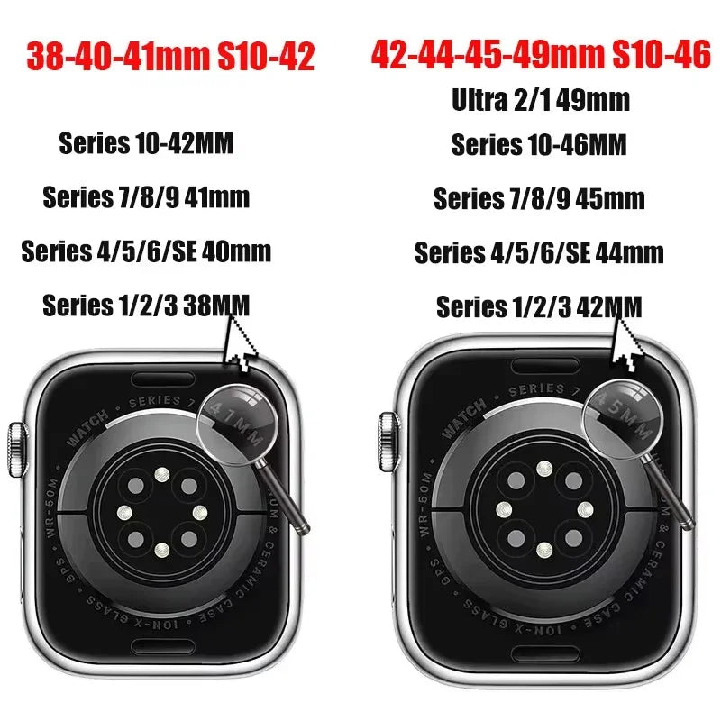 Original Silicone Strap for Apple Watch Band 38/40/41/42/44/45/46MM 49mm Bracelet for Iwatch Serie 10 9 7 4 5 6 8 SE Ultra 2 3