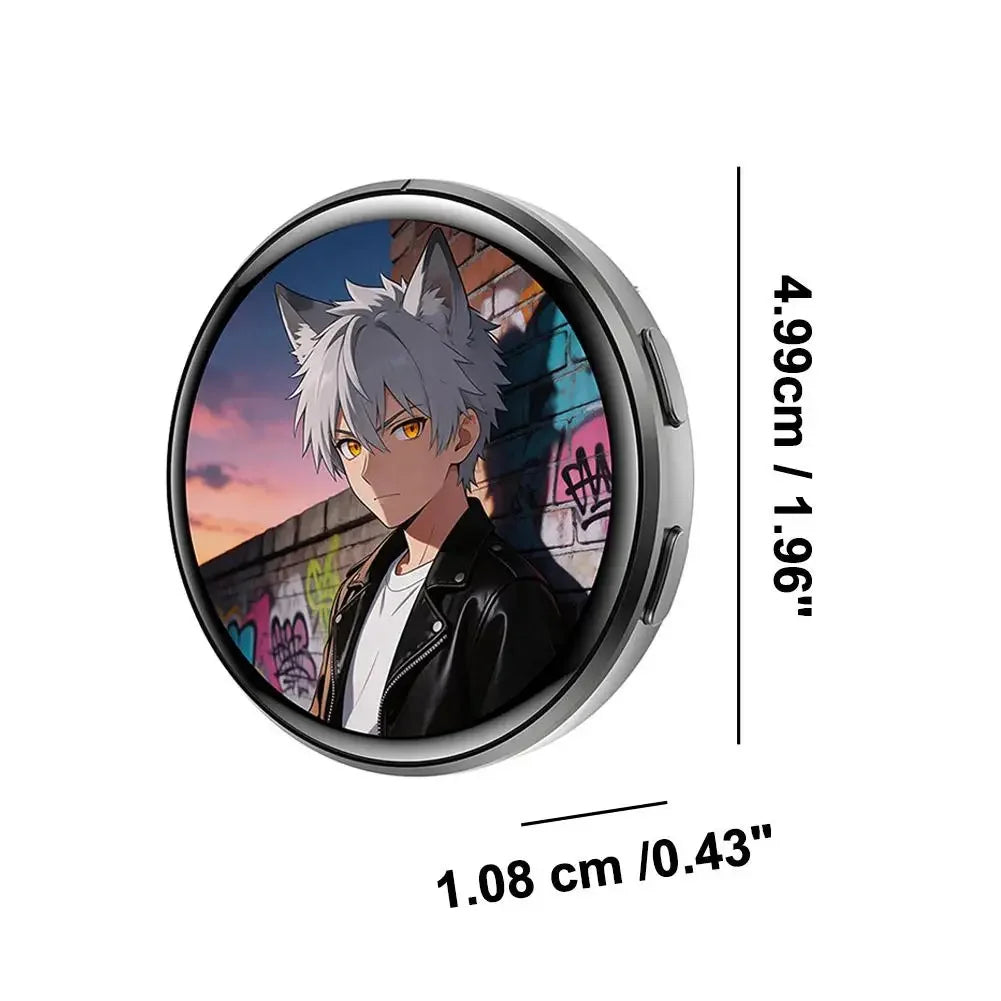 For Ebadge 1.50 Inch Electronic Bar Full Touch Electronic Badge Trendy Play Guzi Anime Badge Fashionable And Cool Standby Mode
