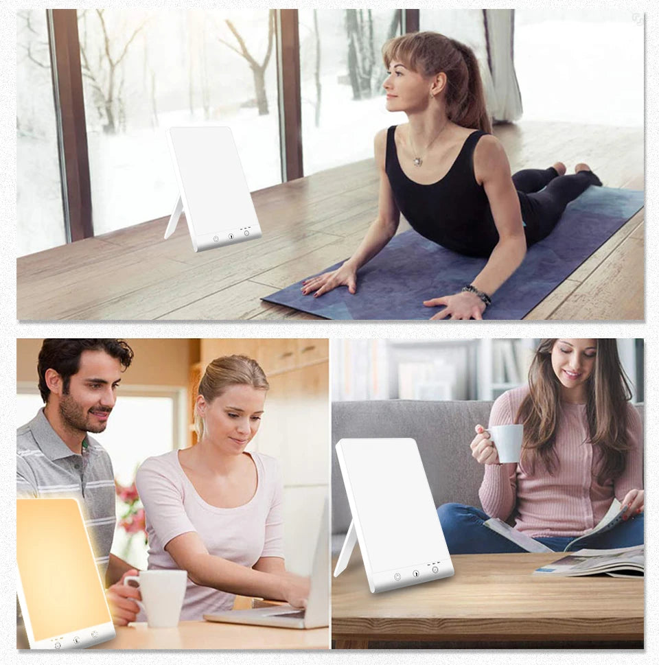 10000 Lux LED SAD Light Daylight Therapy Lamp 3200k Happy Mood Light Touch Dimmable for Winter Anti Depression LED NightLights