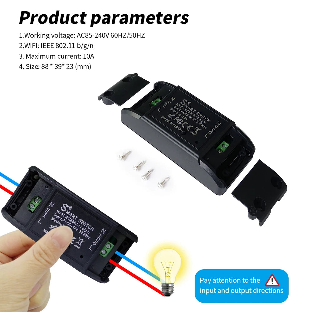 Tuya WiFi Switch DIY MINI Smart Home Switch Relay Module Smart Life APP Wireless Voice Remote Control Timer Switch Alexa