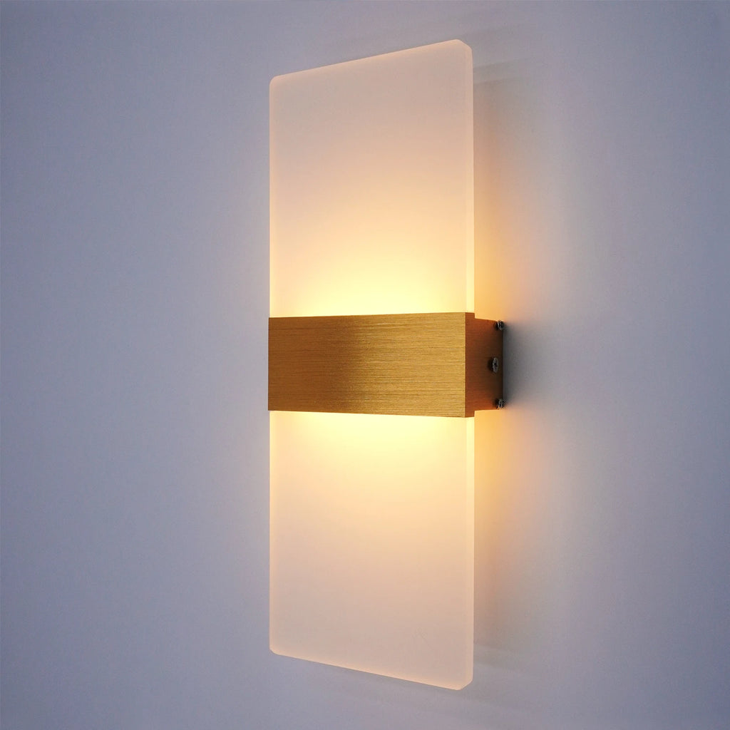 Modern minimalist wall lamp, indoor LED wall light, aluminum acrylic hardwire, bedroom living room corridor staircase Sconces