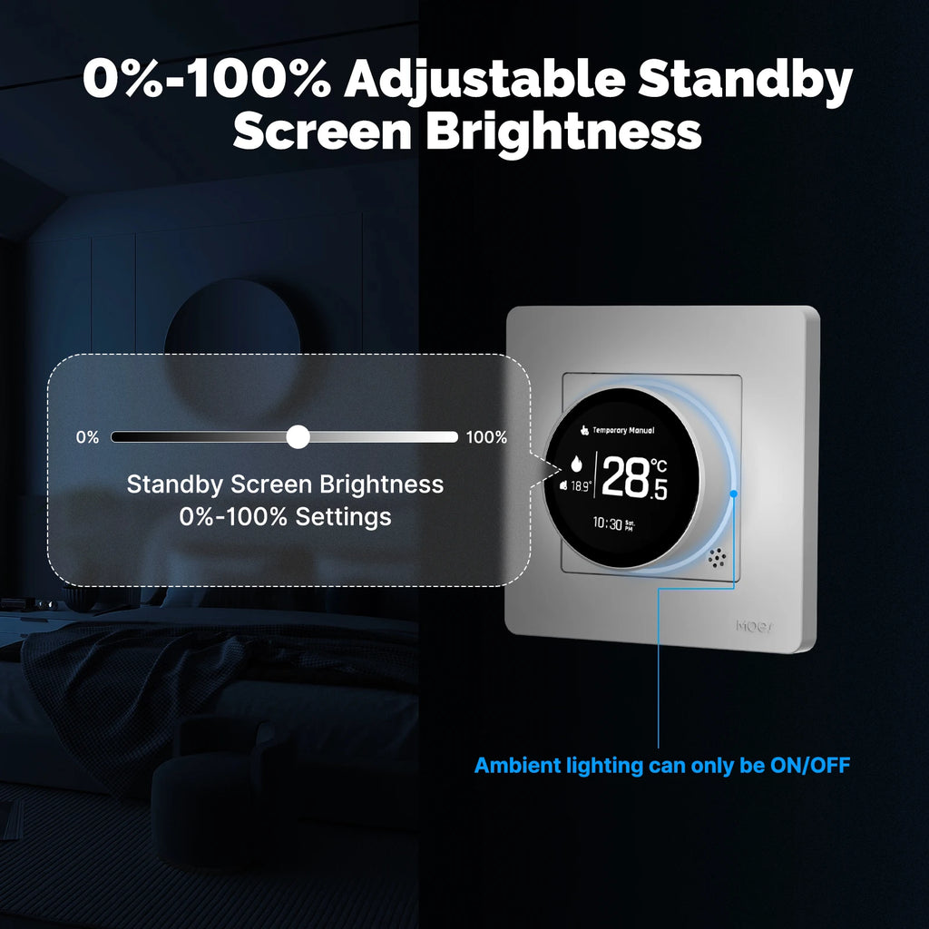 MOES Tuya ZigBee Smart Knob Thermostat Star Ring Series Temperature Controller Water Boiler Electric Heating With Alexa Google