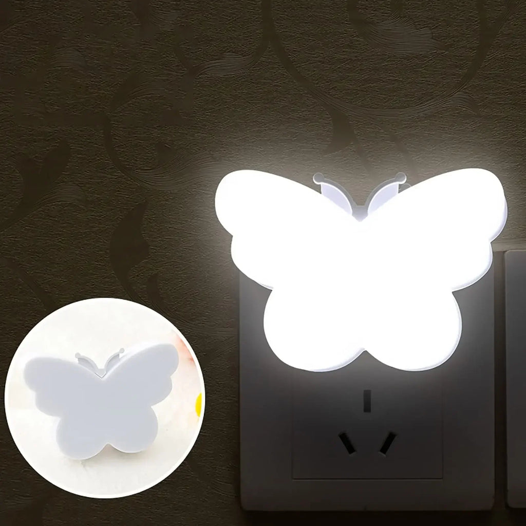 Butterfly LED Night Light US Plug in Smart Sensor For Room Decor Bedroom Kitchen Stairway Aisle Lighting Hallway Night Light