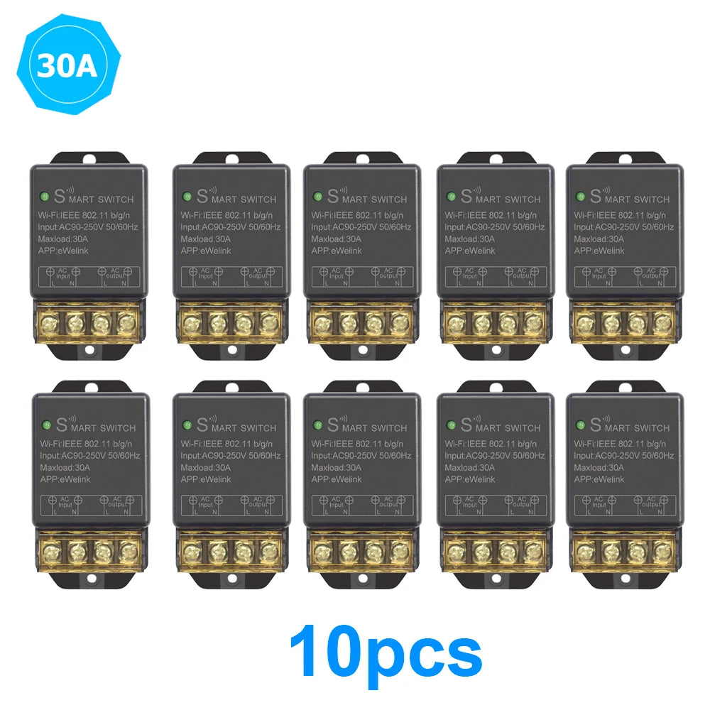 Ewelink Smart WiFi Switch 30A High Power Controller Motor Relay Module Timing Voice Control With Alexa Google Home