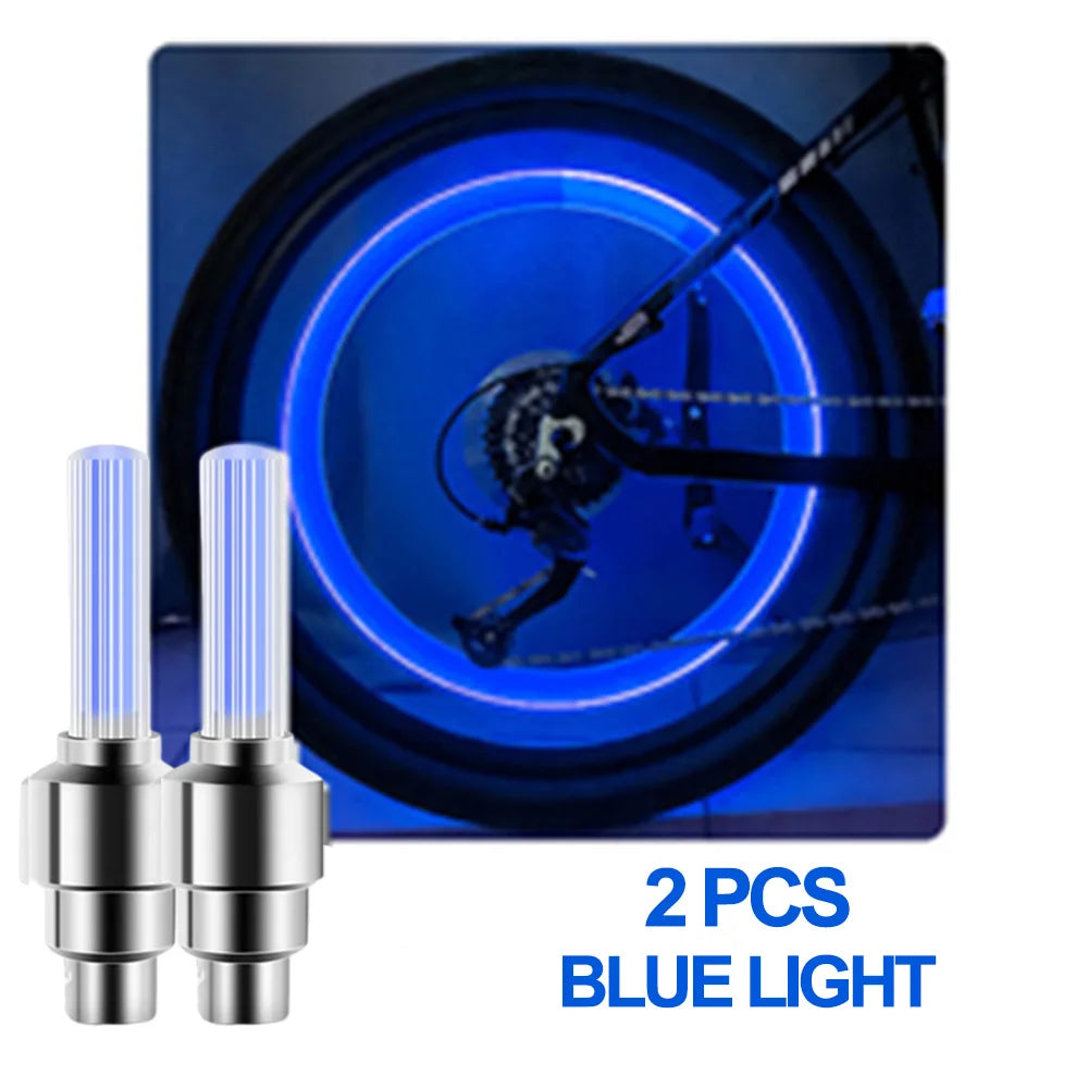 LED Bicycle Valve Light, Neon Bicycle Spoke Light, Bicycle Tire Valve Light, Night Riding Warning Light Bicycle Accessories