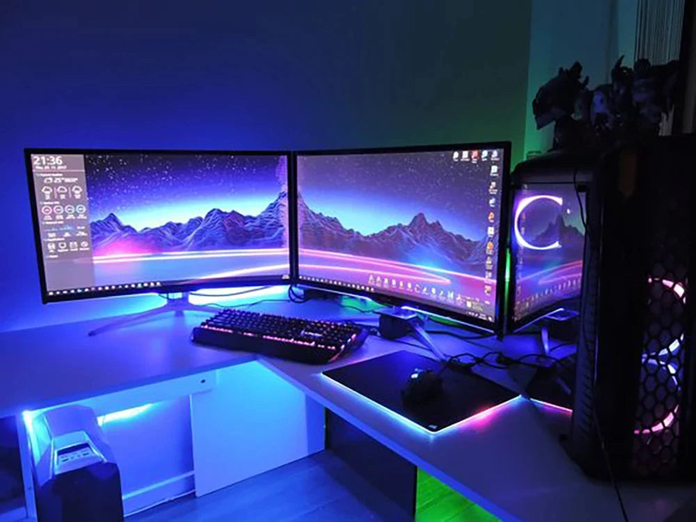 Bluetooth LED Lights Strip 5050 Smart APP Remote Control Flexible Diode Lamp RGB Tape Backlights Game Room Christmas Decoration