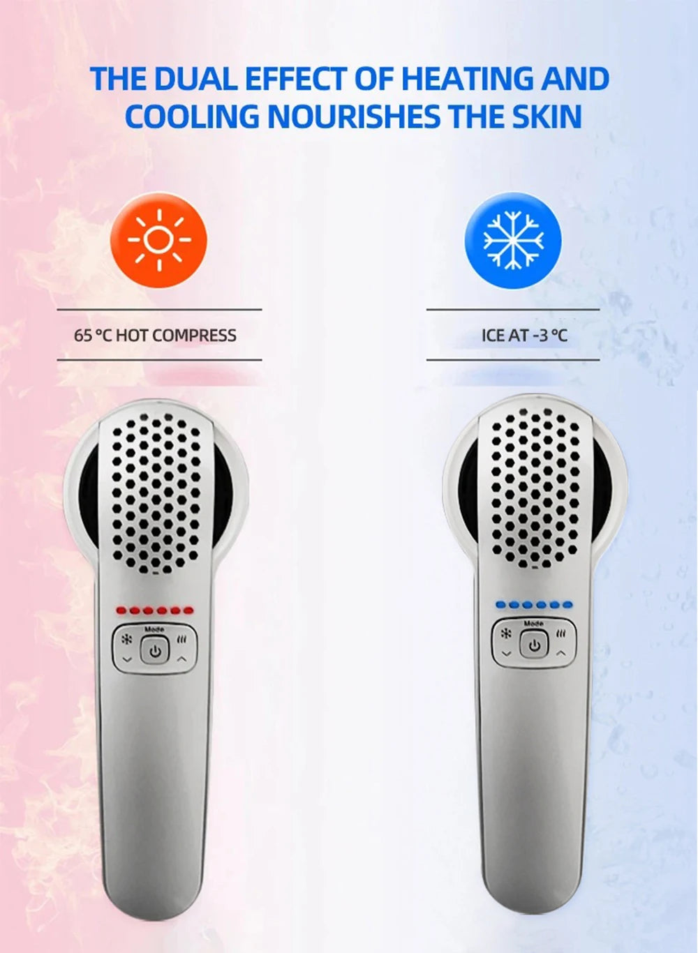 Hot Cold Hammer Home Facial Massager Lead-in Device Skin Lifting Tighten Rejuvenation Anti-aging Moisturizing Beauy Machine