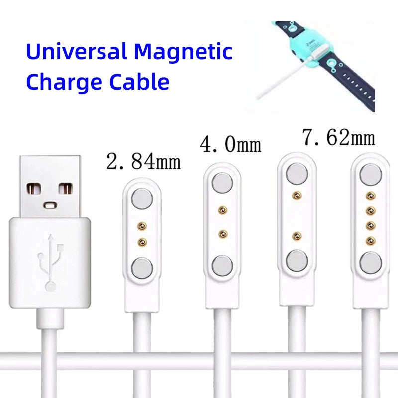 Smartwatch Charging Cable for Kids with 4 Pins, Magnetic Charger for Smartwatch